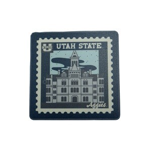 Utah State Old Main stamp sticker 2"